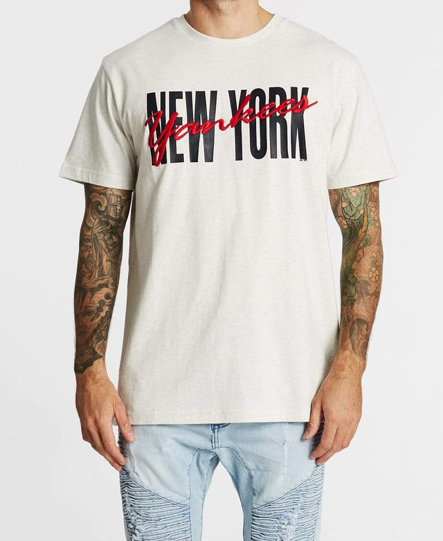 Majestic Hertzer T-Shirt Yankees White Marle