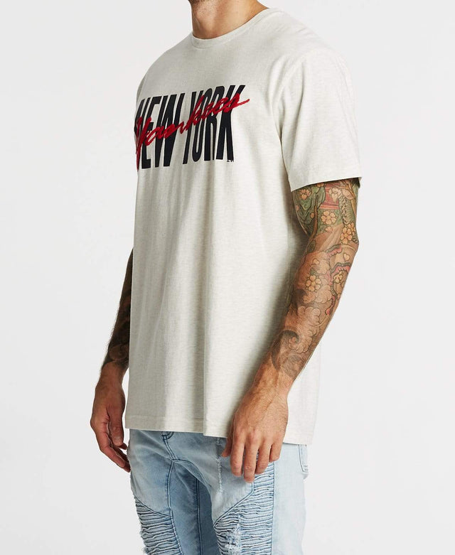 Majestic Hertzer T-Shirt Yankees White Marle