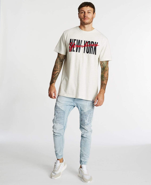 Majestic Hertzer T-Shirt Yankees White Marle