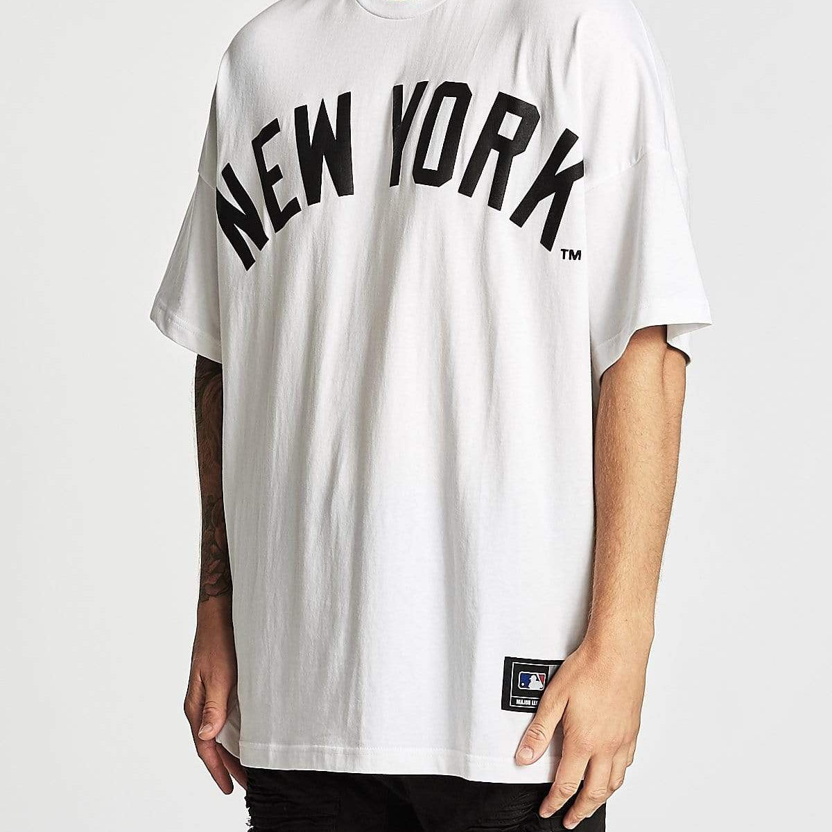 Ranstead Oversized Yankees NY T-Shirt White Neverland – Store