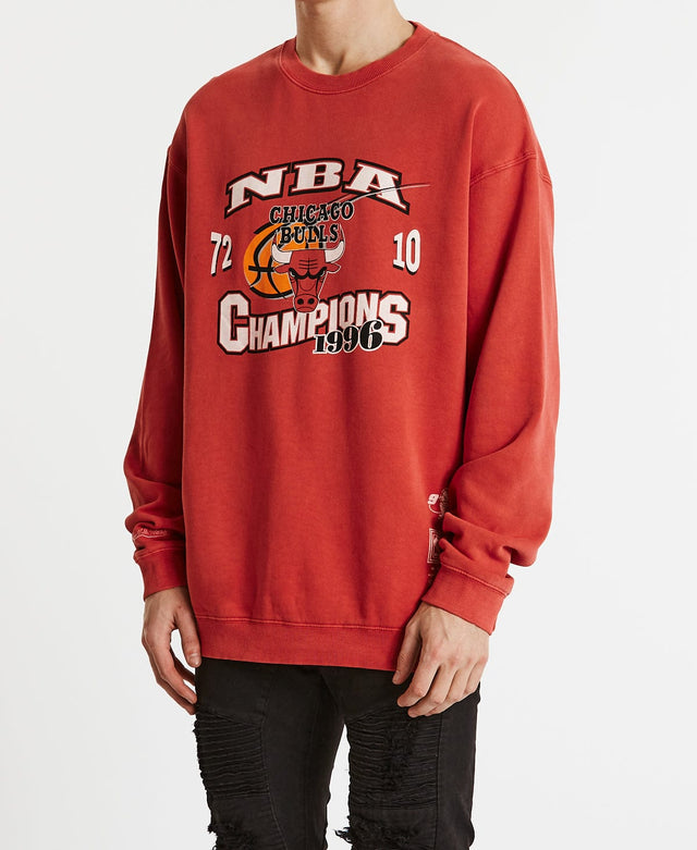 Mitchell & Ness 1996 Champions Crew Jumper Faded Red