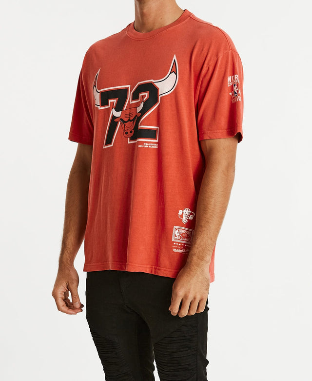 Mitchell & Ness 72 Bulls T-Shirt Faded Red