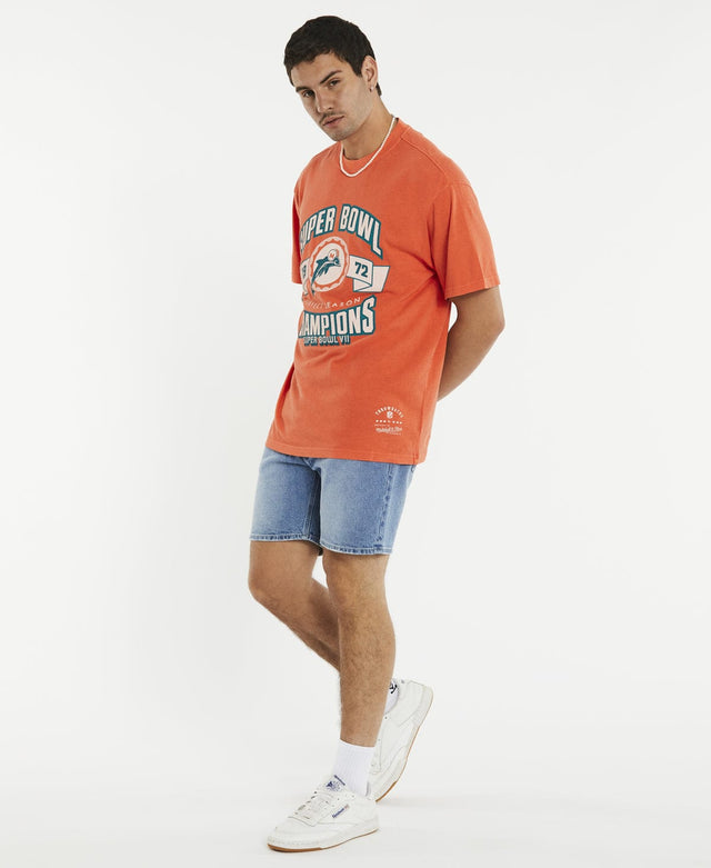 Mitchell & Ness Perfect Season T-Shirt Faded Orange