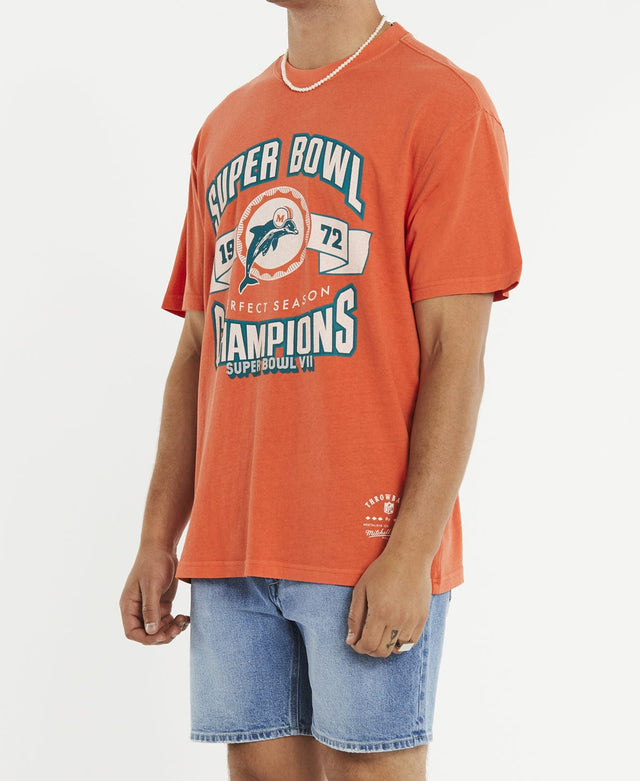 Mitchell & Ness Perfect Season T-Shirt Faded Orange