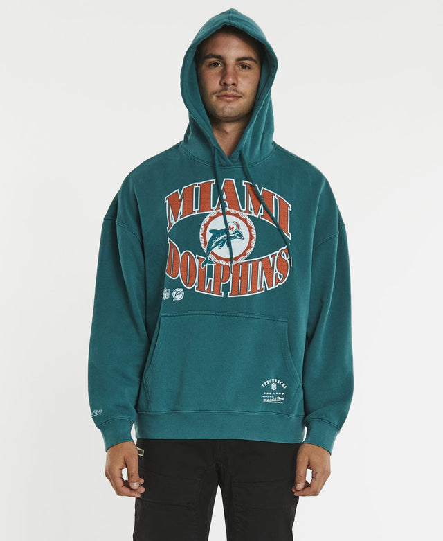 Mitchell & Ness Point Guard Dolphins Hoodie Faded Teal