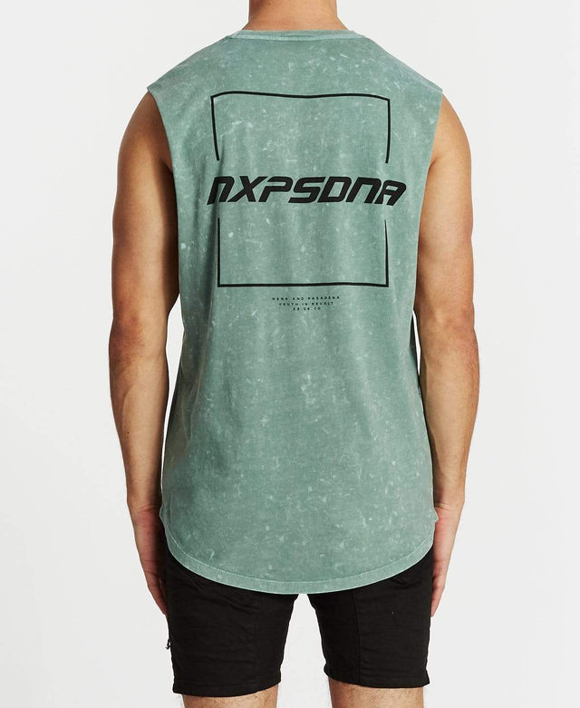 Nena & Pasadena Accelerate Scoop Back Muscle Tee Acid Teal