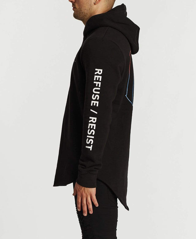 Nena & Pasadena Agony Dual Curve Hoodie Jet Black