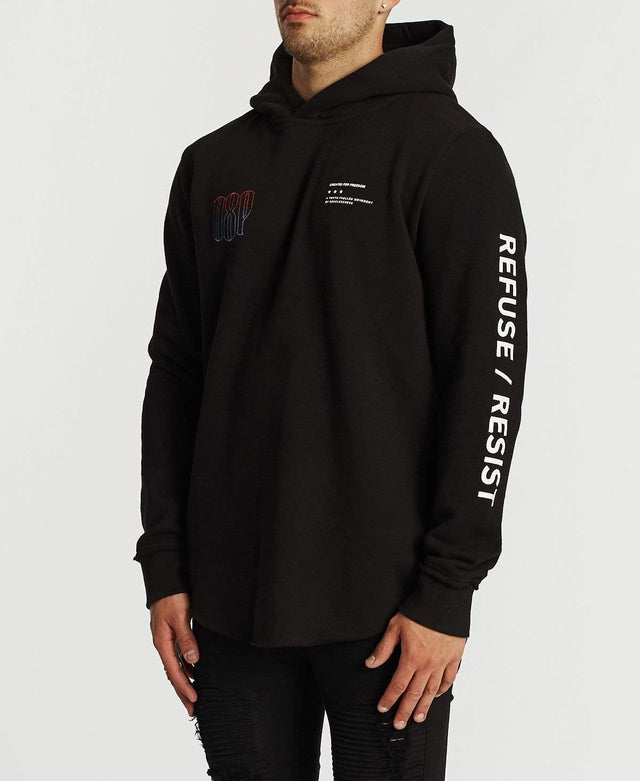 Nena & Pasadena Agony Dual Curve Hoodie Jet Black