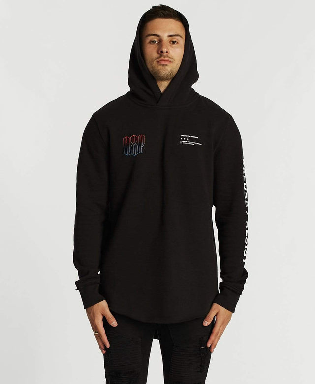 Nena & Pasadena Agony Dual Curve Hoodie Jet Black