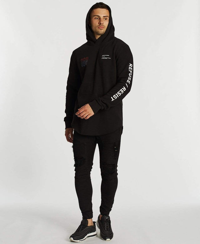 Nena & Pasadena Agony Dual Curve Hoodie Jet Black