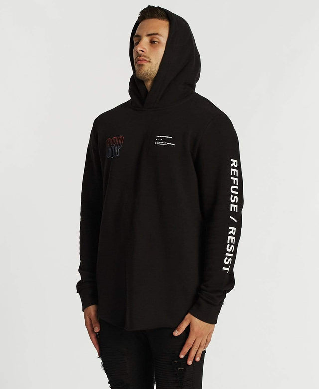 Nena & Pasadena Agony Dual Curve Hoodie Jet Black