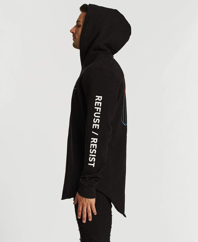 Nena & Pasadena Agony Dual Curve Hoodie Jet Black