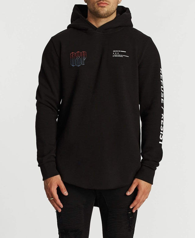 Nena & Pasadena Agony Dual Curve Hoodie Jet Black