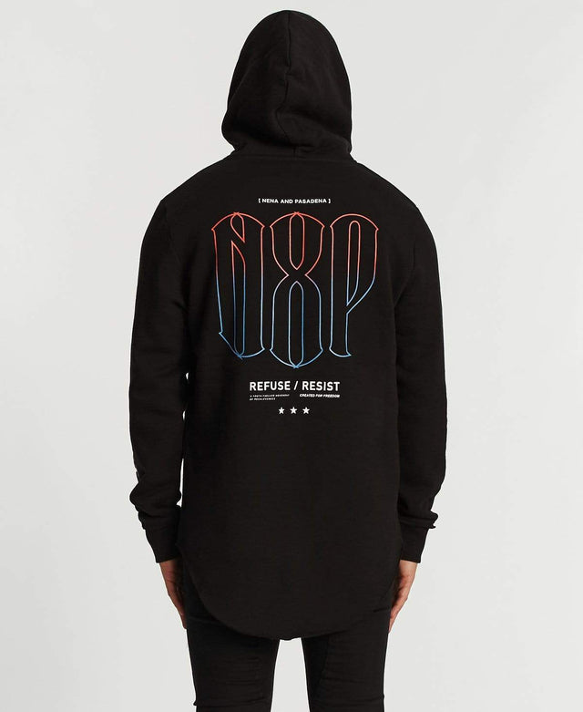 Nena & Pasadena Agony Dual Curve Hoodie Jet Black