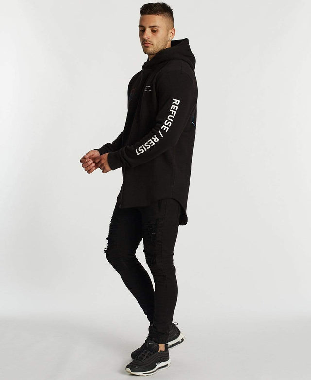 Nena & Pasadena Agony Dual Curve Hoodie Jet Black