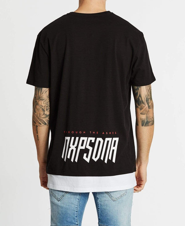 Nena & Pasadena Ashes To Ashes Relaxed Fit T-Shirt Jet Black