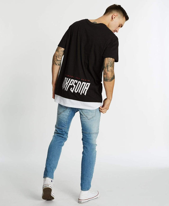 Nena & Pasadena Ashes To Ashes Relaxed Fit T-Shirt Jet Black