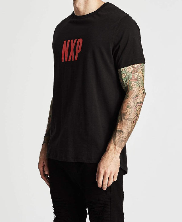 Nena & Pasadena Black Thunder Scoop Back T-Shirt Jet Black