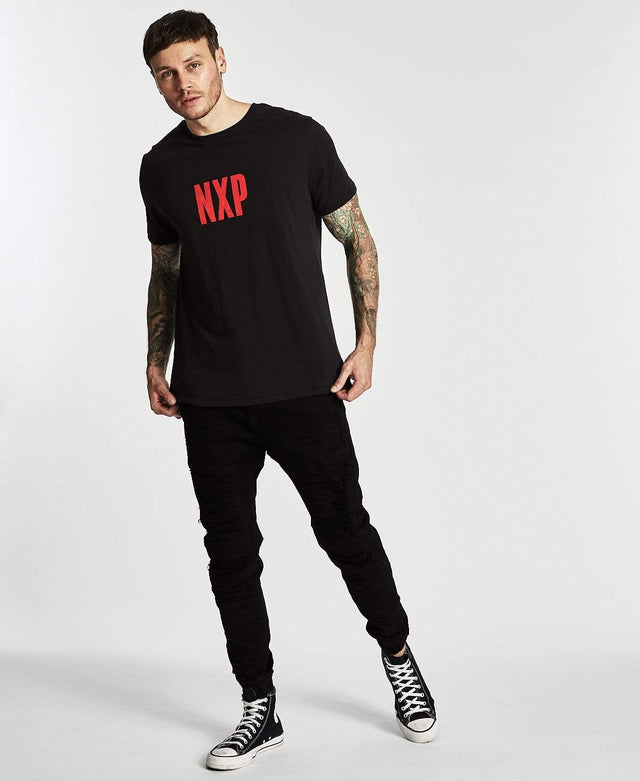Nena & Pasadena Black Thunder Scoop Back T-Shirt Jet Black