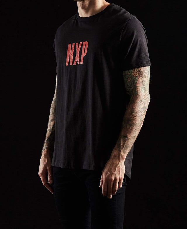 Nena & Pasadena Black Thunder Scoop Back T-Shirt Jet Black
