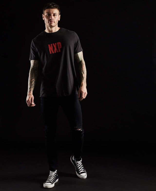 Nena & Pasadena Black Thunder Scoop Back T-Shirt Jet Black