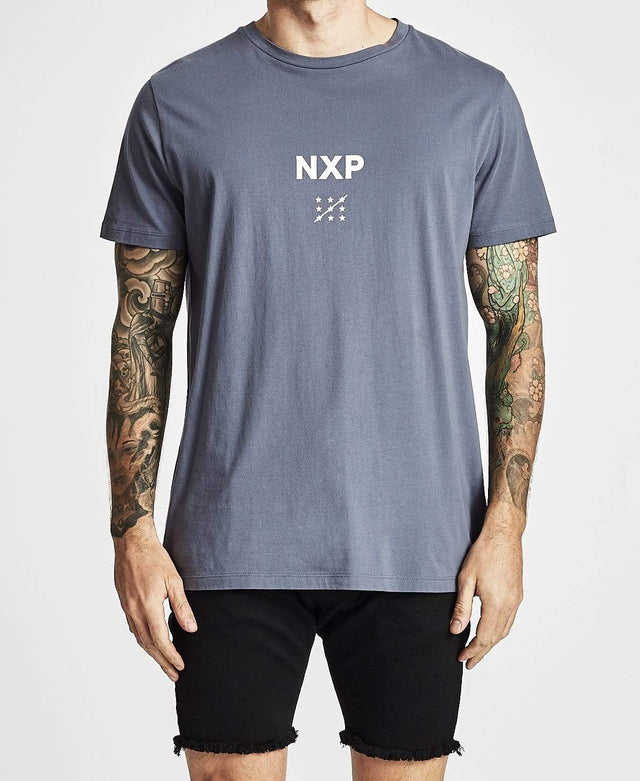 Nena & Pasadena Boston Scoop Back T-Shirt Dusty Blue