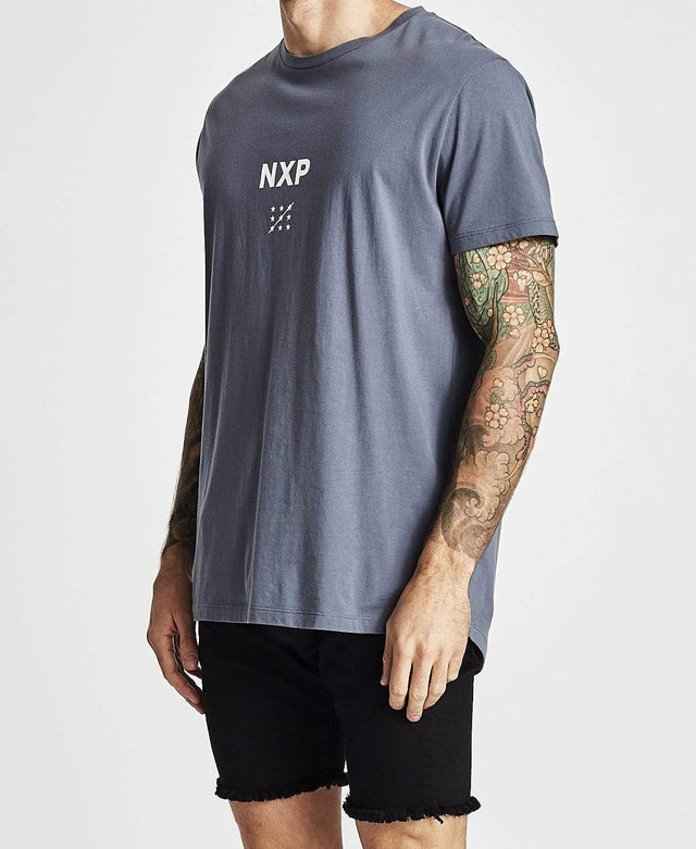 Nena & Pasadena Boston Scoop Back T-Shirt Dusty Blue