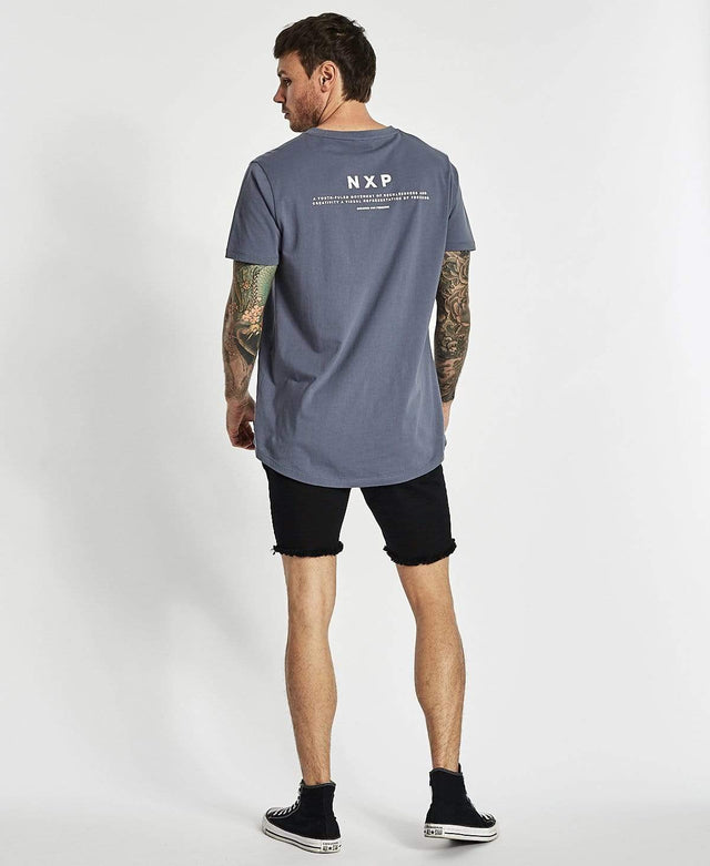 Nena & Pasadena Boston Scoop Back T-Shirt Dusty Blue