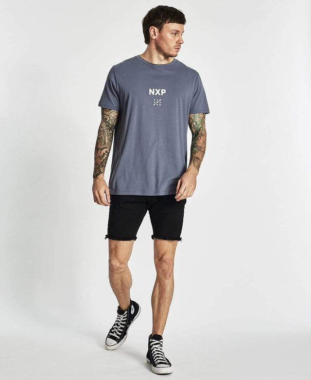 Nena & Pasadena Boston Scoop Back T-Shirt Dusty Blue