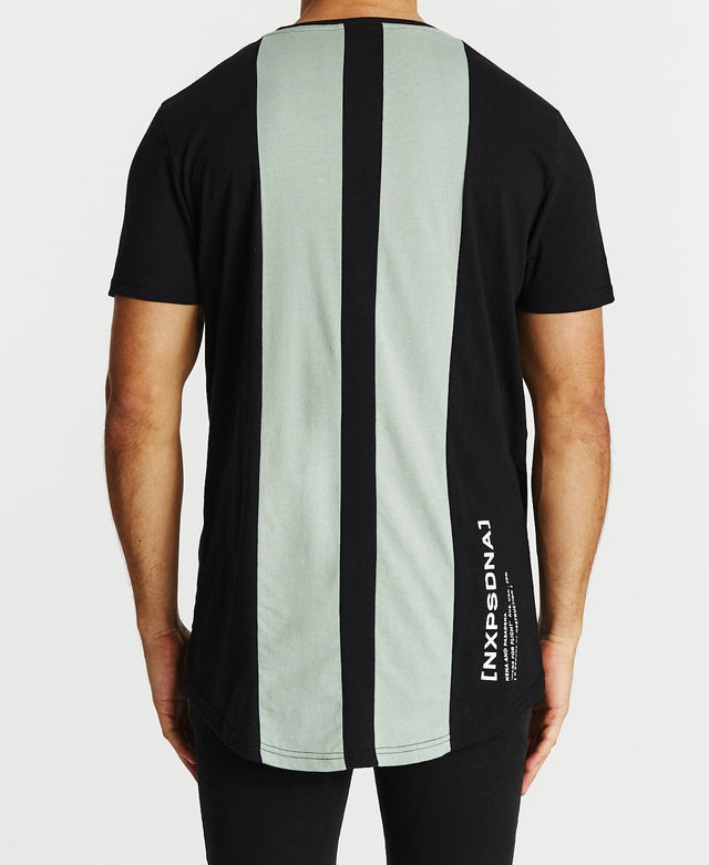 Nena & Pasadena Crackling Cape Back T-Shirt Jet Black