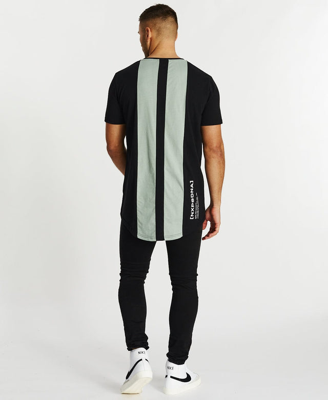 Nena & Pasadena Crackling Cape Back T-Shirt Jet Black