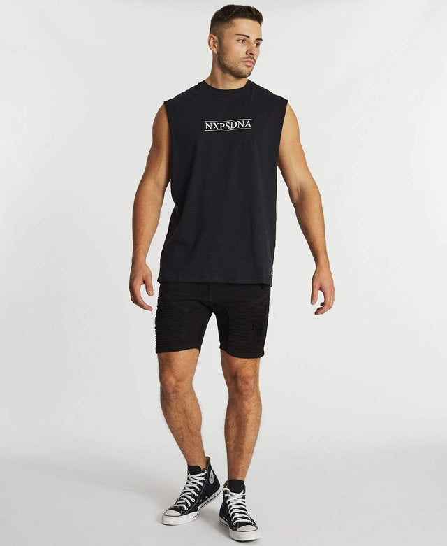Nena & Pasadena Creation Scoop Back Muscle Tee Graphite