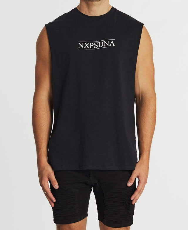 Nena & Pasadena Creation Scoop Back Muscle Tee Graphite