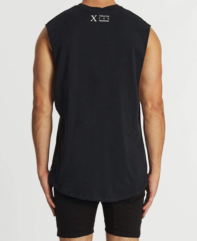 Nena & Pasadena Creation Scoop Back Muscle Tee Graphite