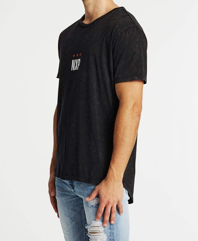 Nena & Pasadena Darkest Days Scoop Back T-Shirt Acid Black