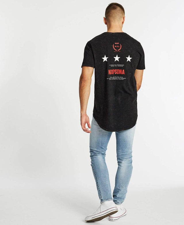 Nena & Pasadena Darkest Days Scoop Back T-Shirt Acid Black