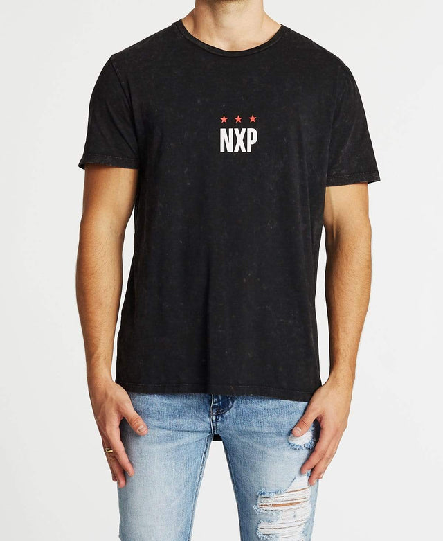 Nena & Pasadena Darkest Days Scoop Back T-Shirt Acid Black