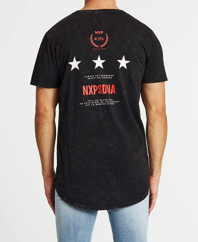 Nena & Pasadena Darkest Days Scoop Back T-Shirt Acid Black