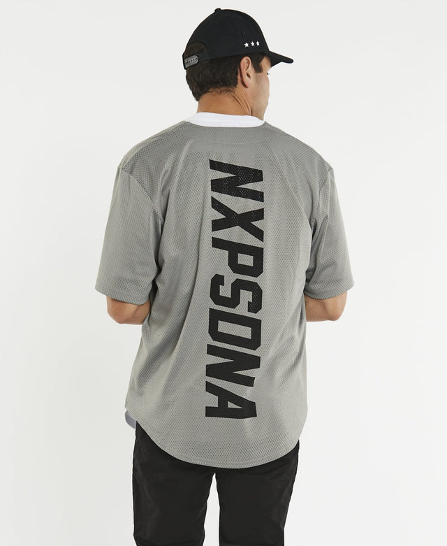 Nena & Pasadena Diamond Baseball Shirt Pigment Ultimate Grey