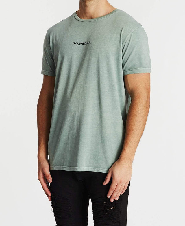 Nena & Pasadena Downcast Cape Back Tee Pigment Sage