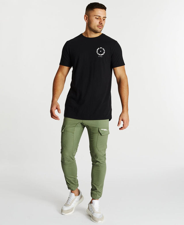 Nena & Pasadena Escape Cape Back T-Shirt Jet Black