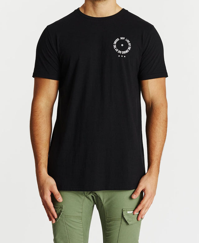 Nena & Pasadena Escape Cape Back T-Shirt Jet Black