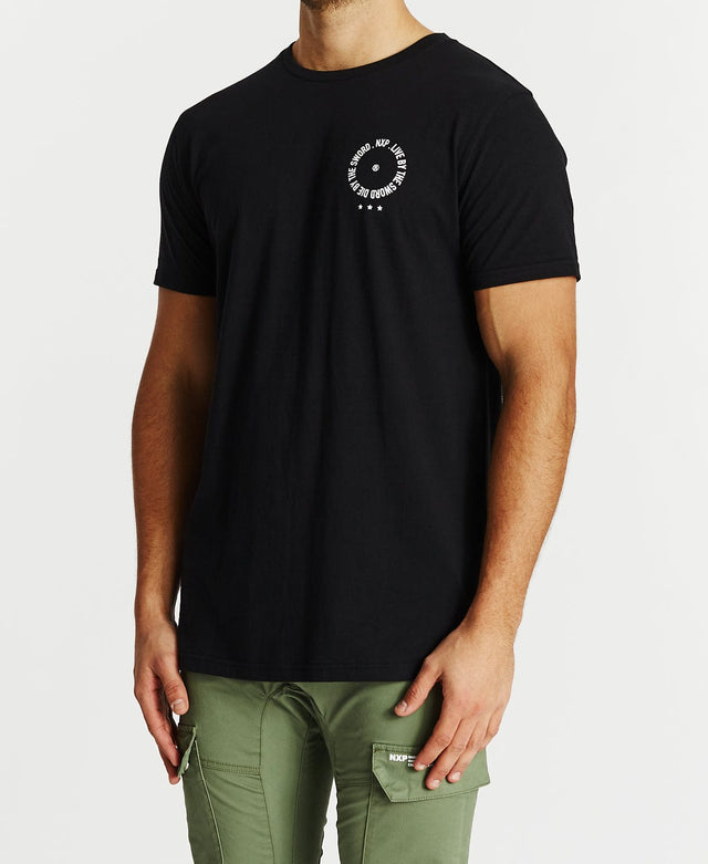 Nena & Pasadena Escape Cape Back T-Shirt Jet Black