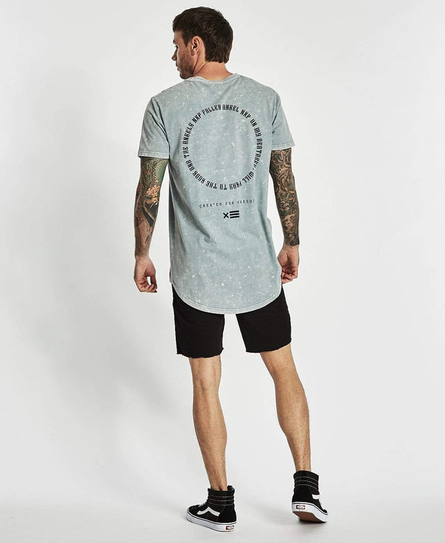 Nena & Pasadena Fallen Angel Scoop Back T-Shirt Acid Quarry