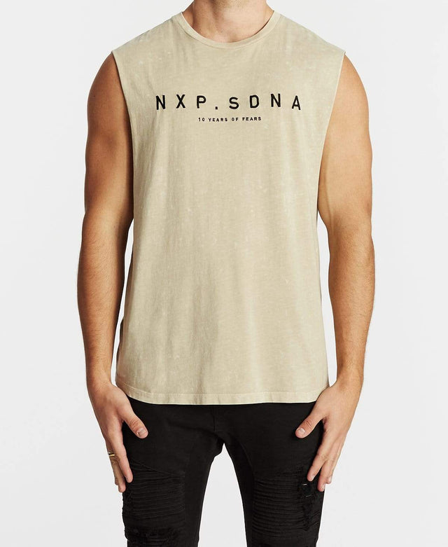 Nena & Pasadena Generation Scoop Back Muscle Tee Acid Sand
