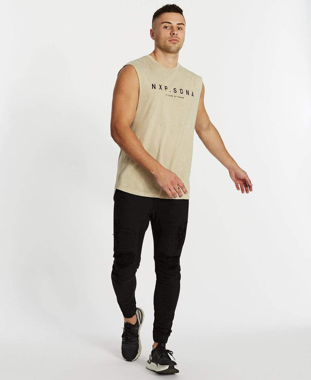 Nena & Pasadena Generation Scoop Back Muscle Tee Acid Sand