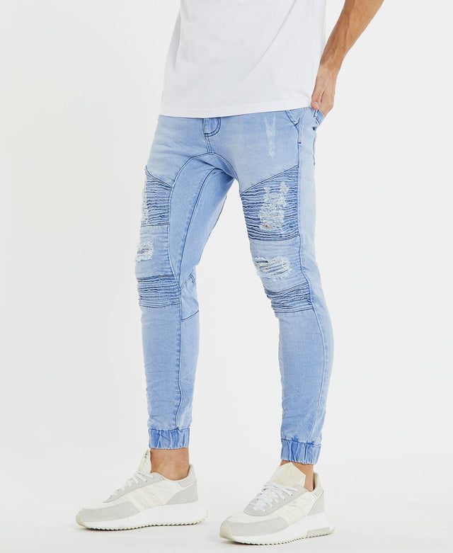 model wears Hell Cat Pants Alaskan Blue Pants Blue - image 5