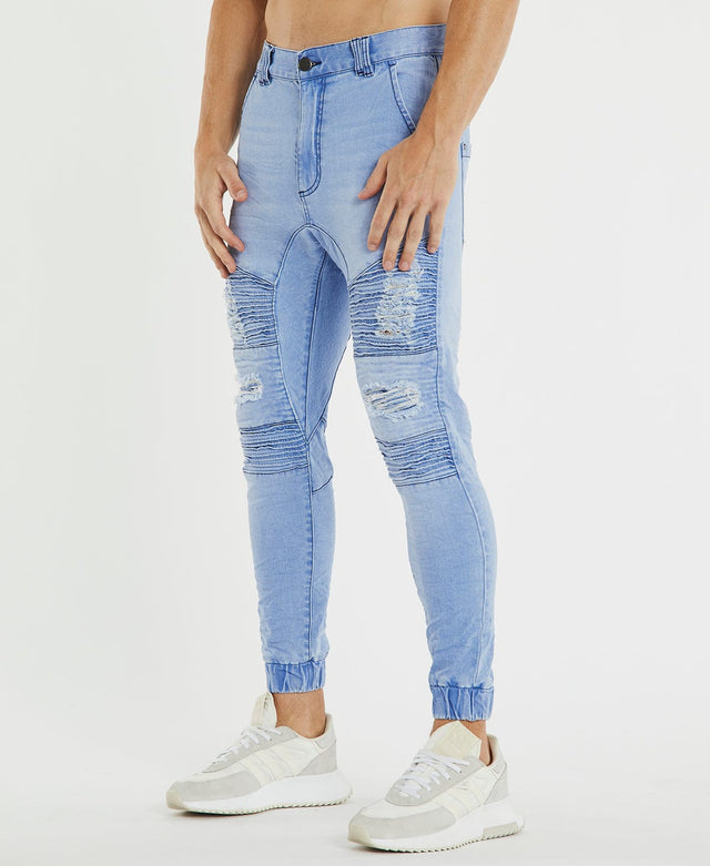 model wears Hell Cat Pants Alaskan Blue Pants Blue - image 4