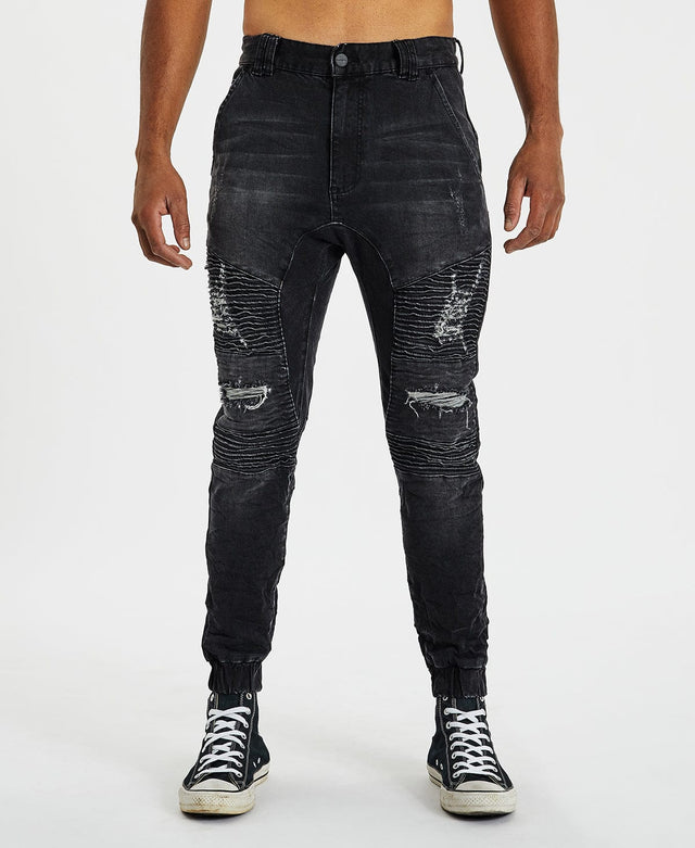 Nena & Pasadena Hell Cat Pants Heavy Metal Black