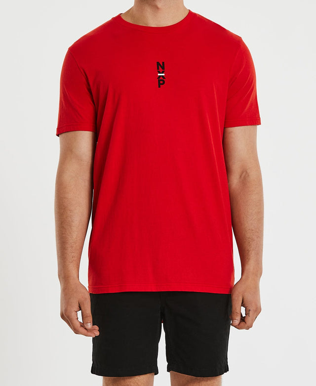 Nena & Pasadena Hologram Cape Back T-Shirt Flame Red